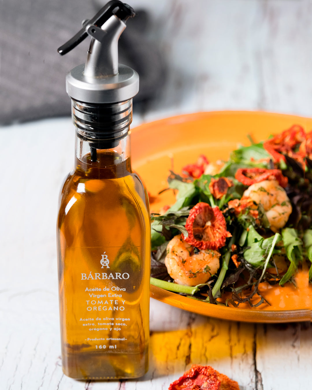 ENSALDA CON CAMARONES Y TOMATES SECOS