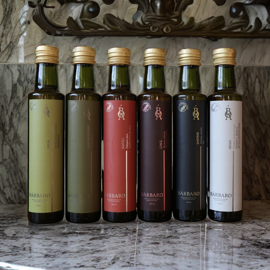 Kit 6 aceites saborizados 250ml ¡incluye Shiitake!