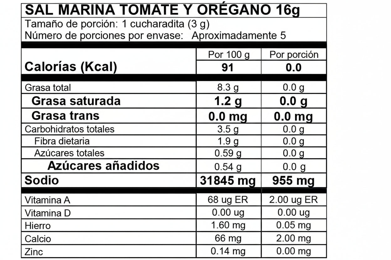 Kit sal marina saborizada 6 variedades (3 x16g y 3 x 22g) ¡Nueva presentación!