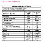 Aceite de oliva virgen extra Chile 250ml