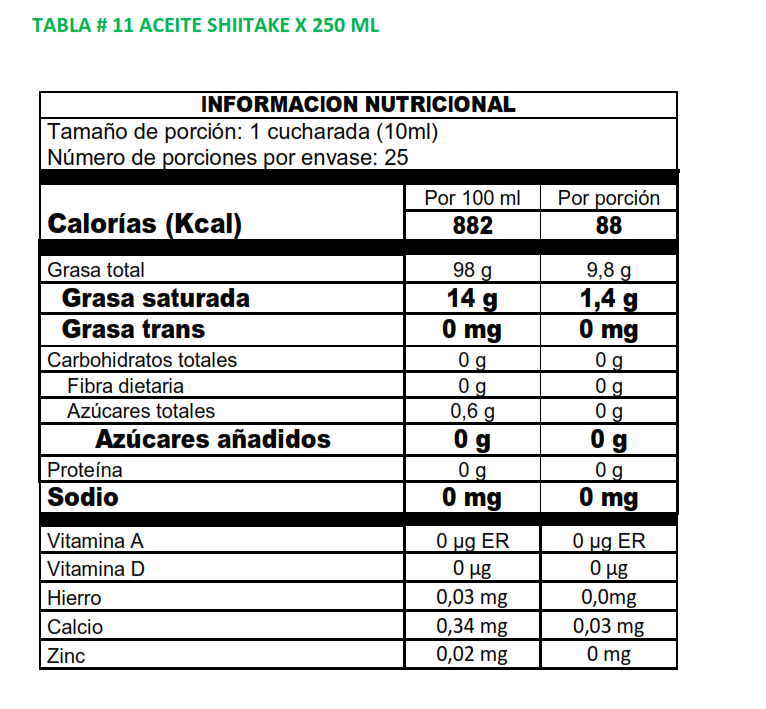 Aceite de oliva virgen extra Shiitake 250ml