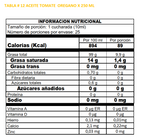 Aceite de oliva virgen extra Tomate y orégano 250ml