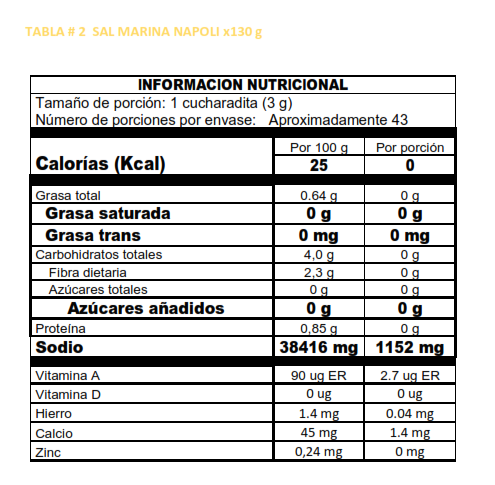 Sal marina Napoli 130g