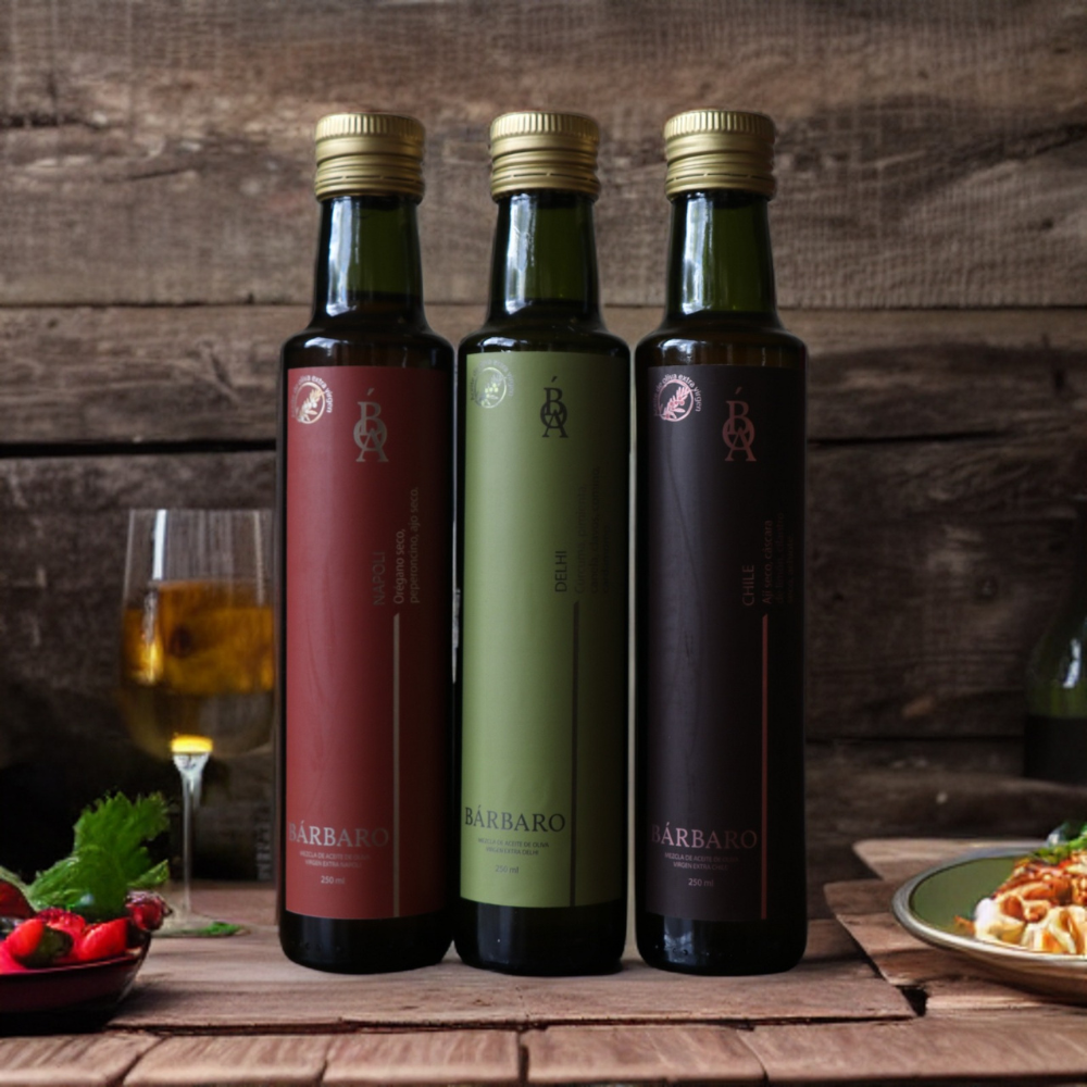 Kit 3 aceites saborizados 250ml