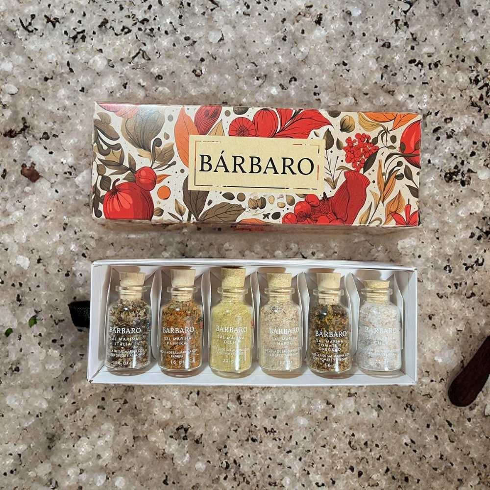 Kit sal marina saborizada 6 variedades (3 x16g y 3 x 22g) ¡Nueva presentación!
